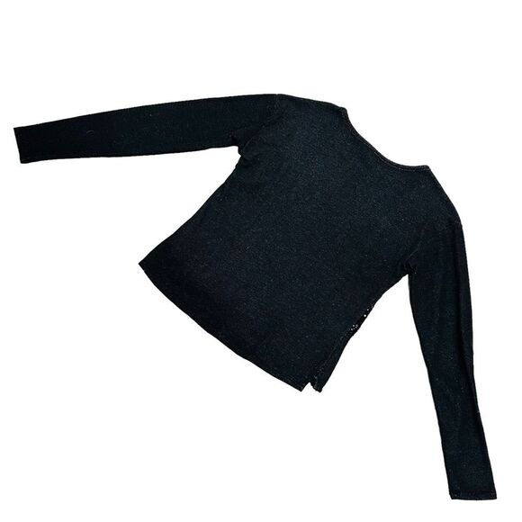 10/$25🦋 Xhilaration Black Sequin Stripe Crew Neck Sweater - Size Small - Picture 7 of 10